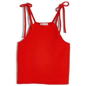 NWT Madewell Texture & Thread Tie Sleeve Tank Top